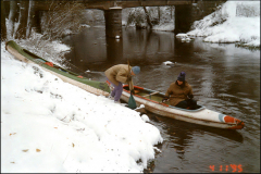 Karlova Chrudimka od Hlinska, 11/1995, Pepa Roubec s Jančou