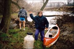 Chrudimka z Tuněchod, 03/1997. Koupel Kozla a Standy Oslejška.