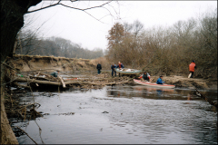 Chrudimka z Tuněchod, 03/1997. Padlé stromy.